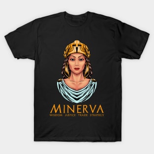 Minerva - Ancient Roman Goddess - Mythology T-Shirt